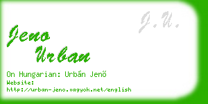 jeno urban business card