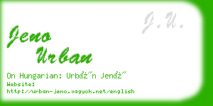 jeno urban business card